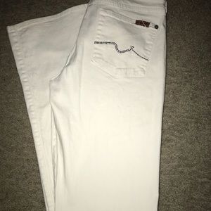 7 For All Mankind White Jeans